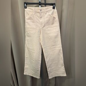 Favorite Daughter Cream Wide-Leg Jeans